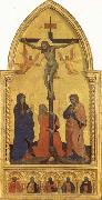 Nardo di Cione Crucifixion Scene with Mourners SS.Jerome,James the Lesser,Paul,James the Greater,and Peter Martyr France oil painting artist